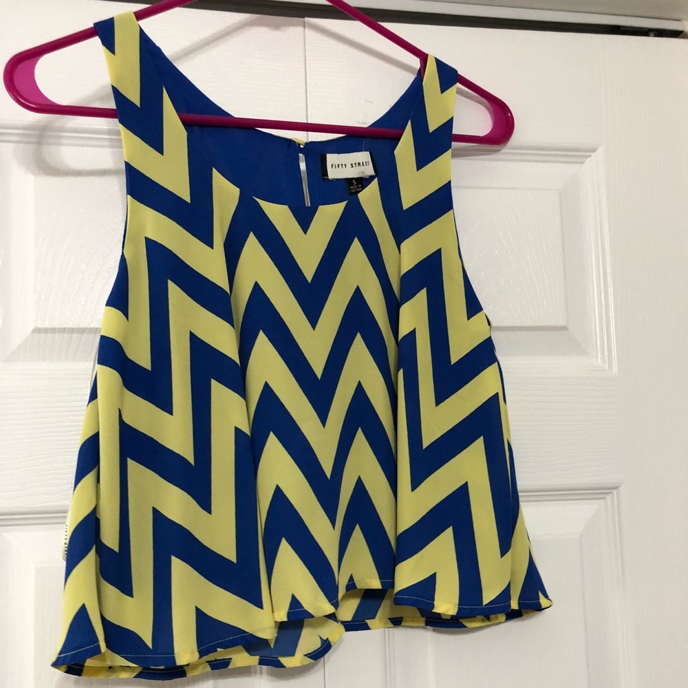 Royal Blue and Yellow Tank Top
